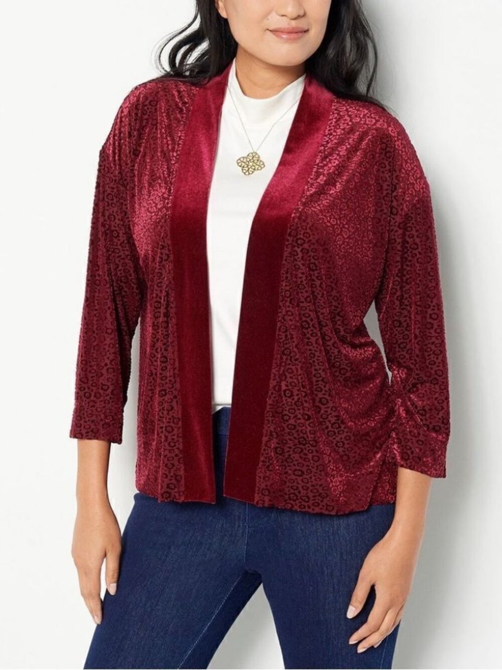 Isaac Mizrahi Live! Mixed Media Cardigan